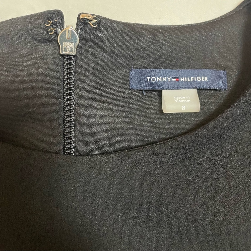 NWT New $129 Tommy Hilfiger Sleeveless Black White Dress Size 8 - Picture 6 of 9